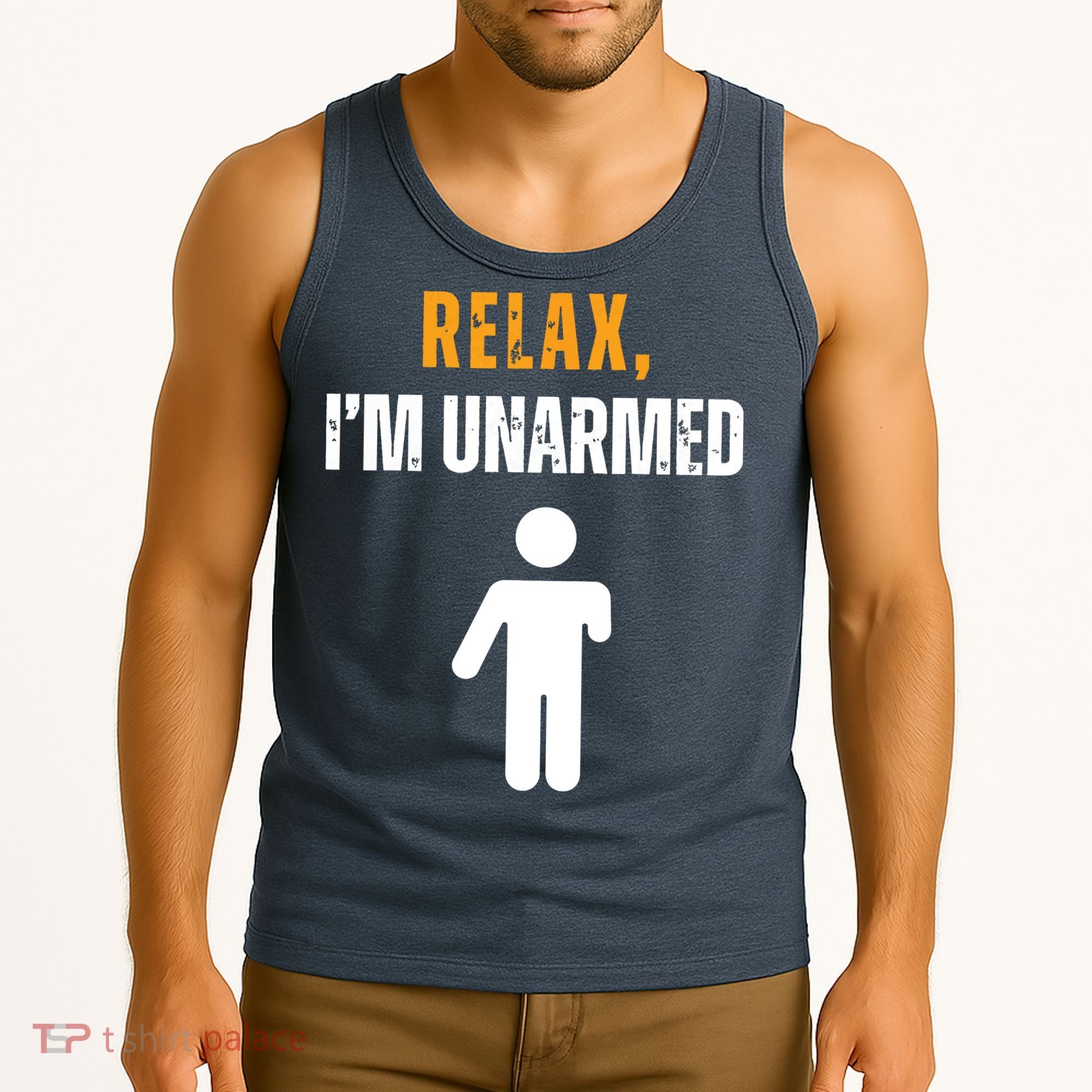 Relax Im Unarmed Funny Hand Amputee Tank Top