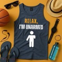 Relax Im Unarmed Funny Hand Amputee Tank Top thumb 4