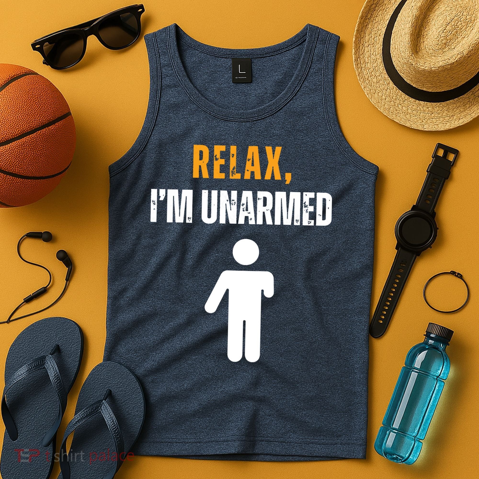 Relax Im Unarmed Funny Hand Amputee Tank Top