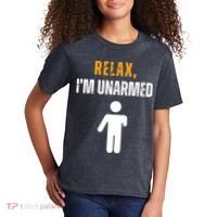 Relax Im Unarmed Funny Hand Amputee Kids T-Shirt thumb 2