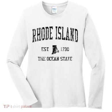 Rhode Island Vintage Sports Ri Design Rhode Islander Women's Long Sleeve Shirt