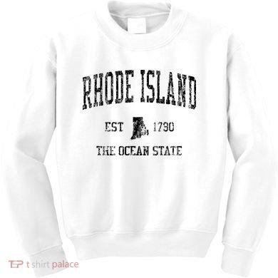 Rhode Island Vintage Sports Ri Design Rhode Islander Kids Sweatshirt