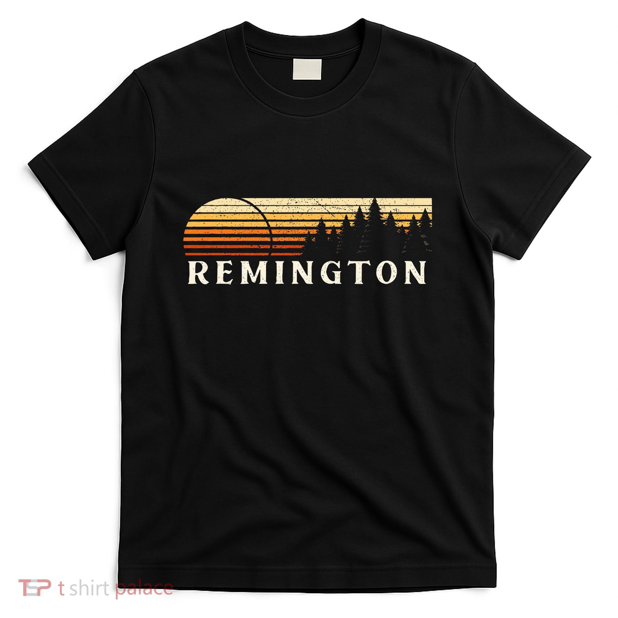 Remington In Vintage Evergreen Sunset Eighties T-Shirt
