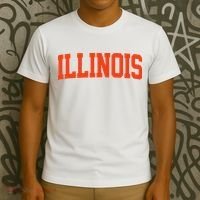 Retro Illinois Vintage Illinois Orange Blue Throwback Il T-Shirt thumb 3