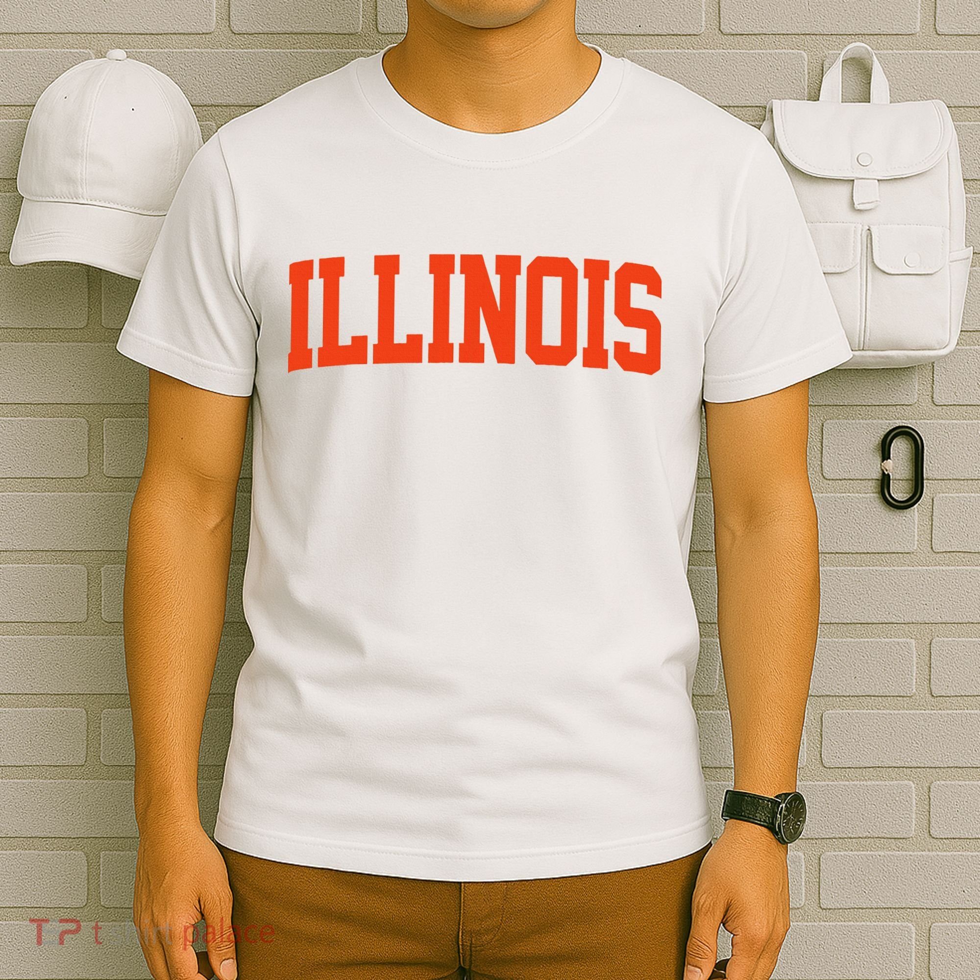 Retro Illinois Vintage Illinois Orange Blue Throwback Il T-Shirt