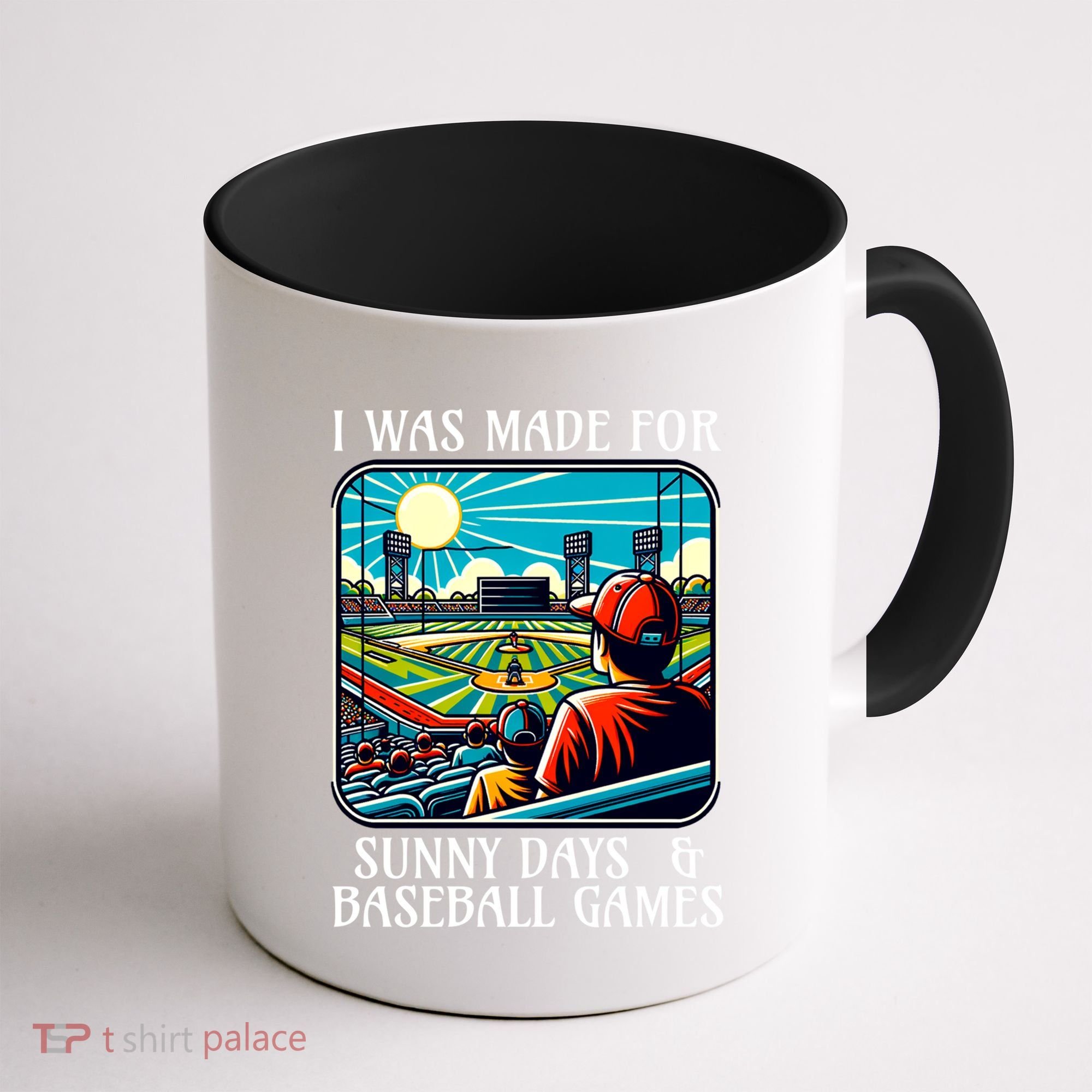 Retro I Was Made Sunny Days And Baseball Games Summer Funny Gift Coffee Mug