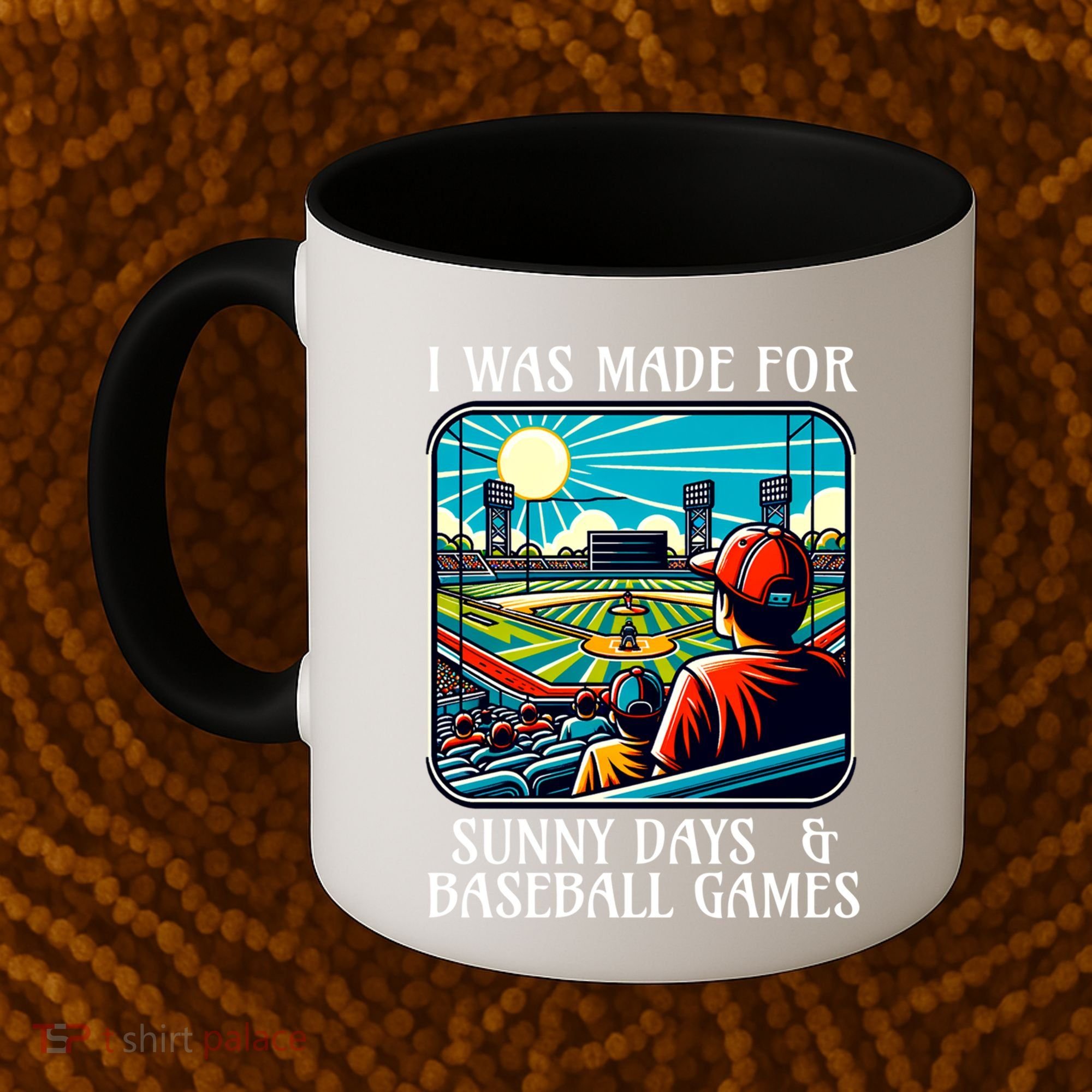 Retro I Was Made Sunny Days And Baseball Games Summer Funny Gift Coffee Mug