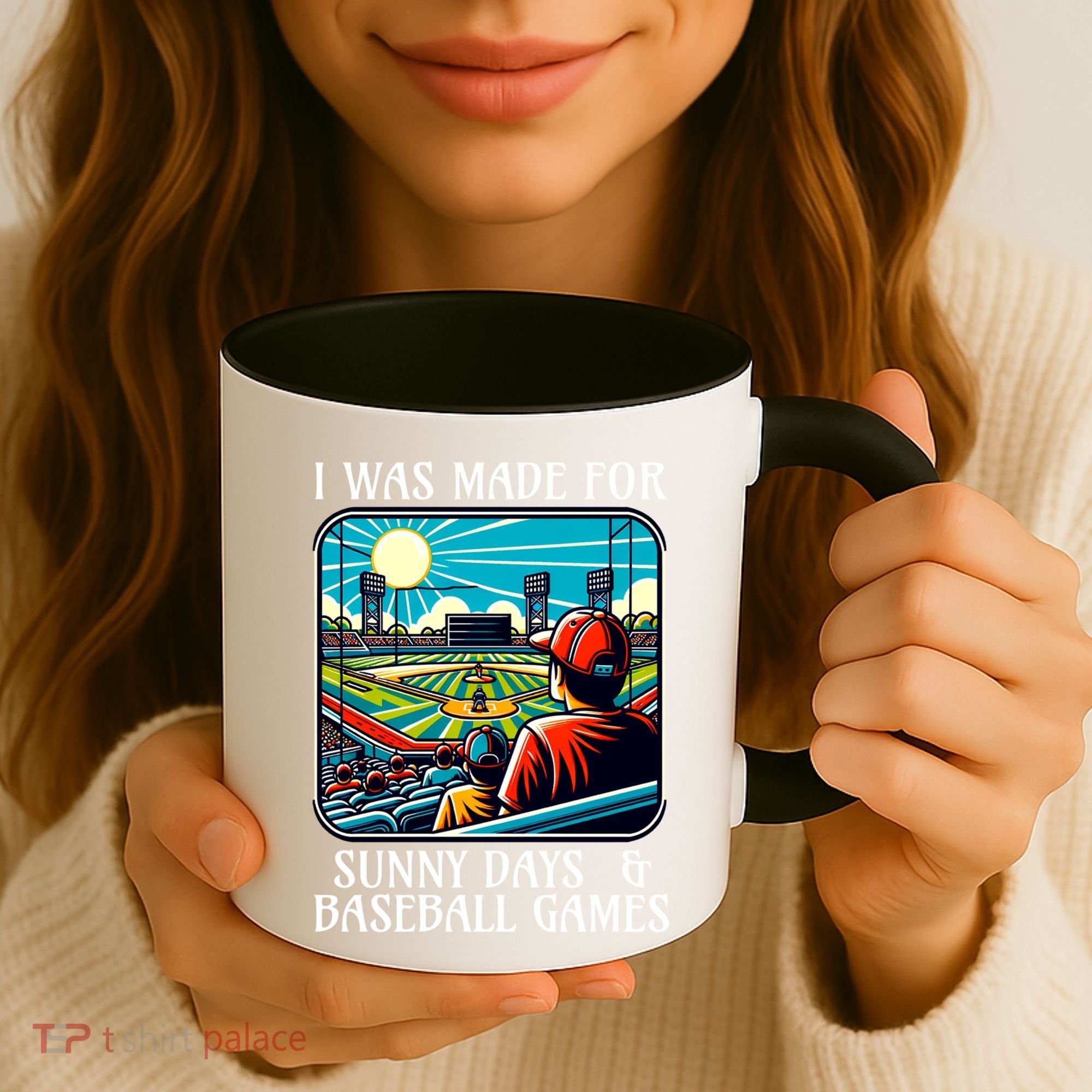 Retro I Was Made Sunny Days And Baseball Games Summer Funny Gift Coffee Mug