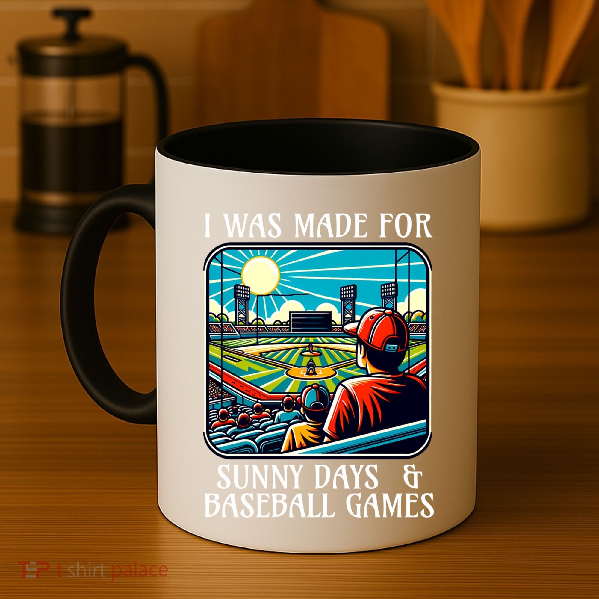 Retro I Was Made Sunny Days And Baseball Games Summer Funny Gift Coffee Mug
