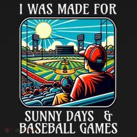 Retro I Was Made Sunny Days And Baseball Games Summer Funny Gift Ornament thumb 1