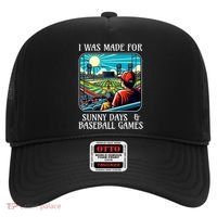 Retro I Was Made Sunny Days And Baseball Games Summer Funny Gift Hat thumb 0