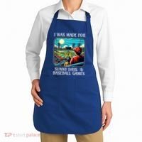 Retro I Was Made Sunny Days And Baseball Games Summer Funny Gift Apron thumb 2