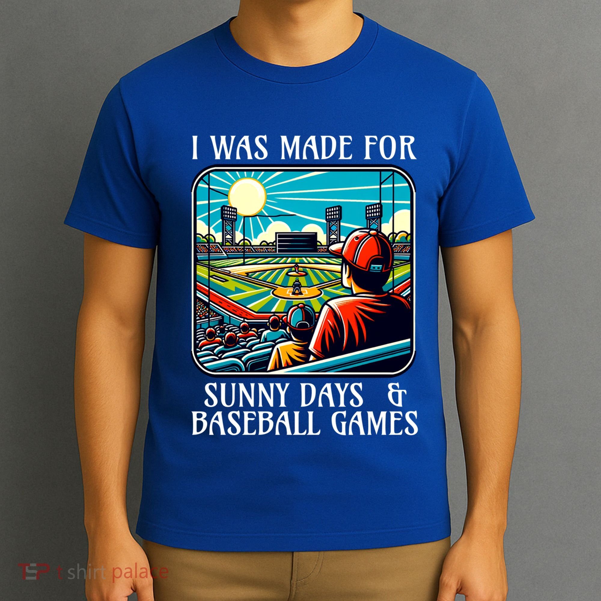 Retro I Was Made Sunny Days And Baseball Games Summer Funny Gift T-Shirt