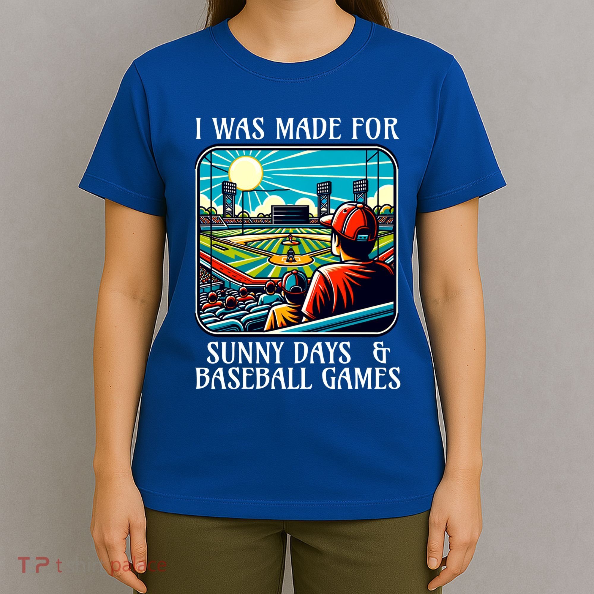 Retro I Was Made Sunny Days And Baseball Games Summer Funny Gift T-Shirt