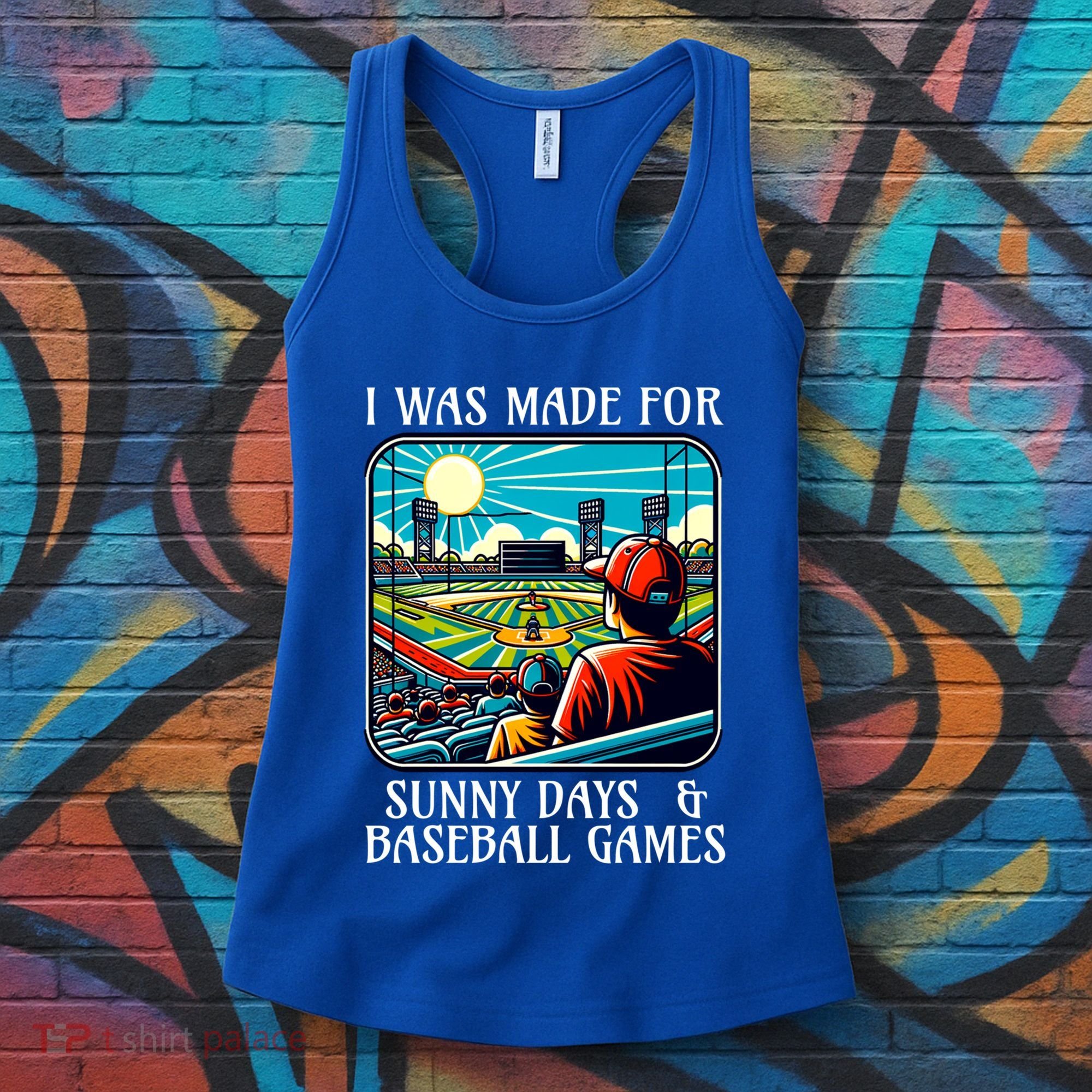 Retro I Was Made Sunny Days And Baseball Games Summer Funny Gift Women's Tank Top