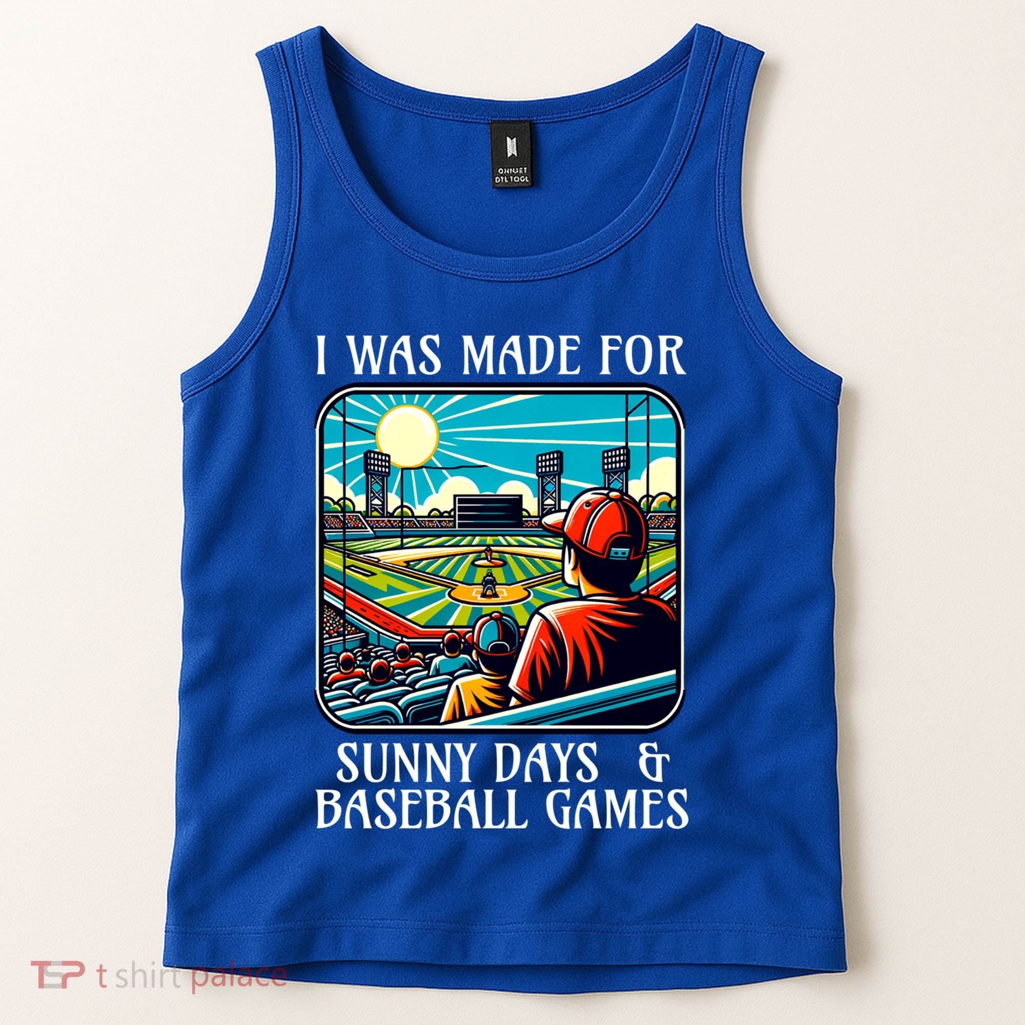 Retro I Was Made Sunny Days And Baseball Games Summer Funny Gift Tank Top