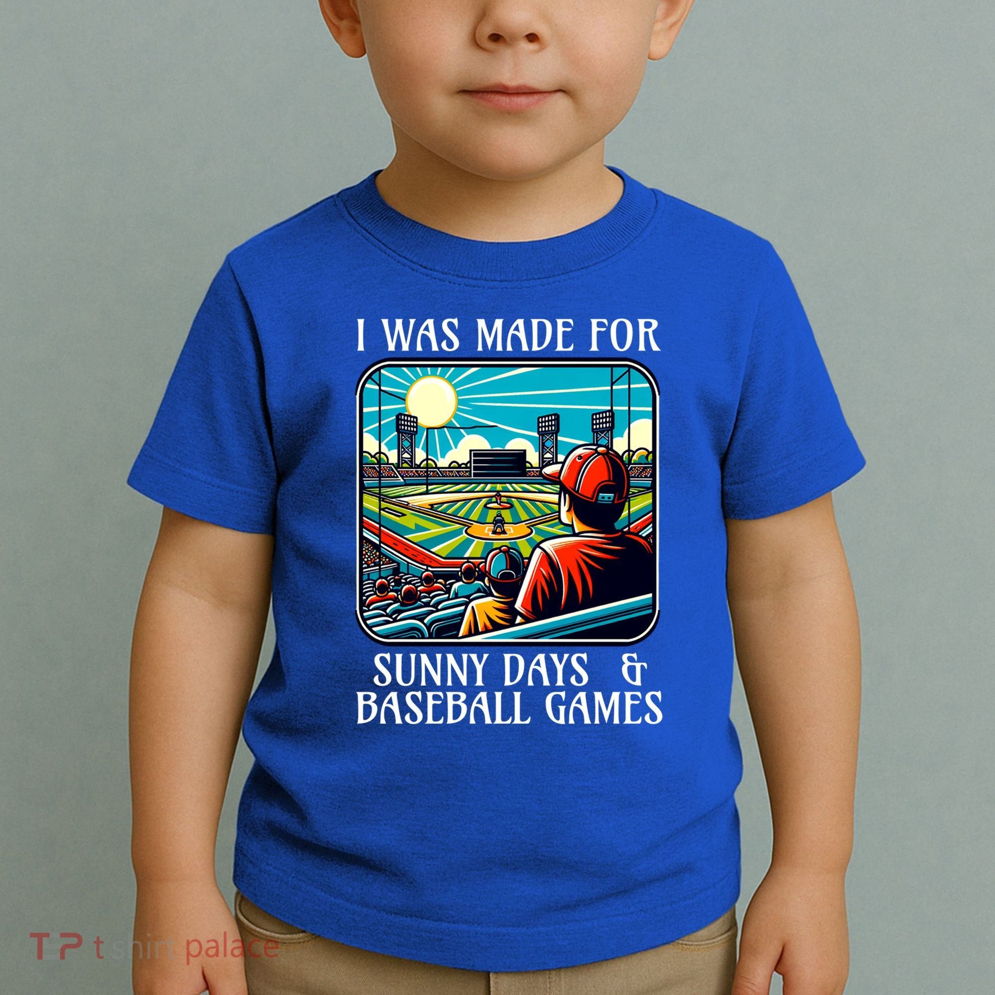 Retro I Was Made Sunny Days And Baseball Games Summer Funny Gift Toddler T-Shirt