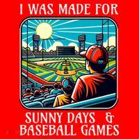 Retro I Was Made Sunny Days And Baseball Games Summer Funny Gift Santa Hat thumb 1