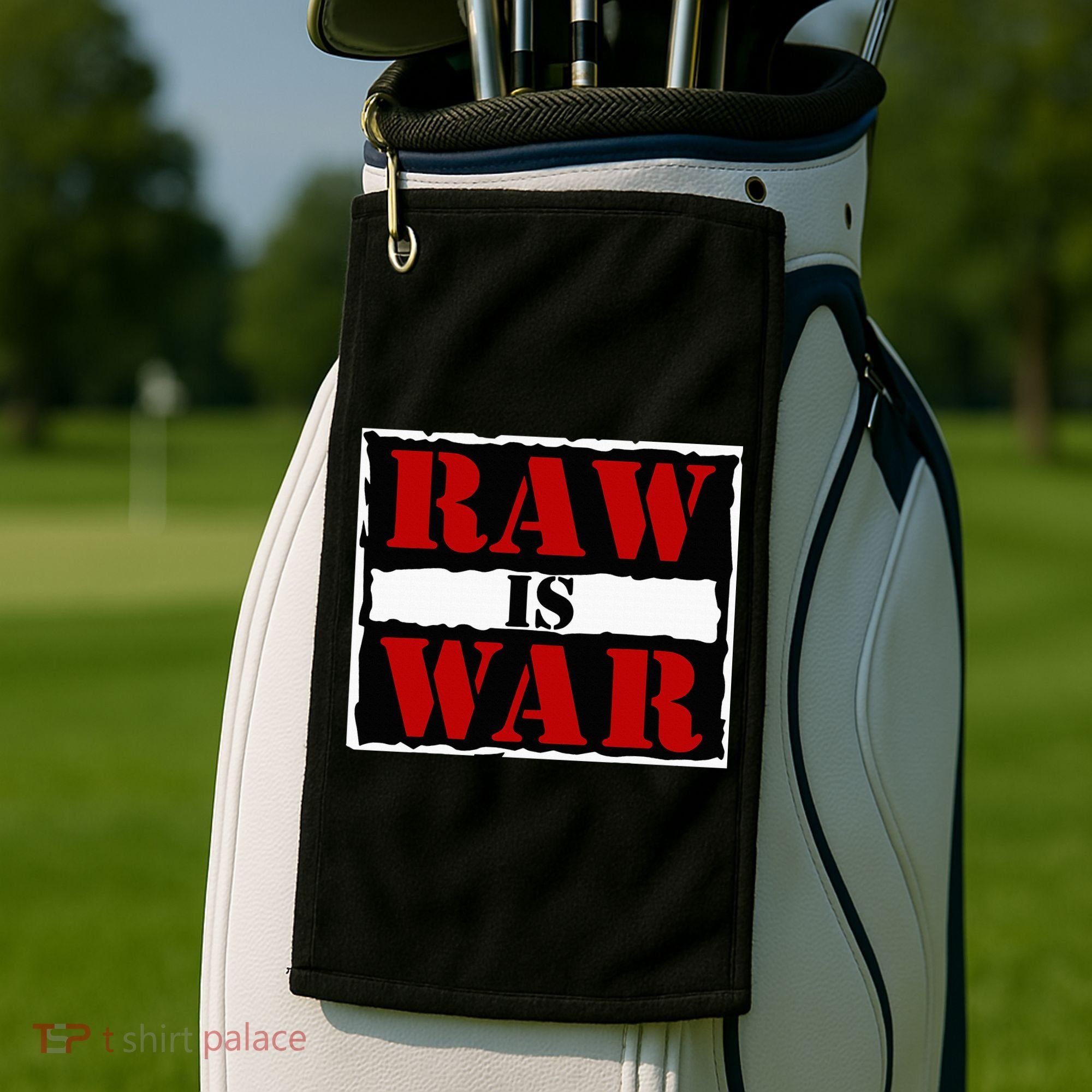 Raw Is War Golf Towel