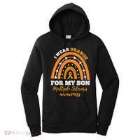 Rainbow I Wear Orange For My Son Multiple Sclerosis Great Gift Women's Hoodie thumb 0