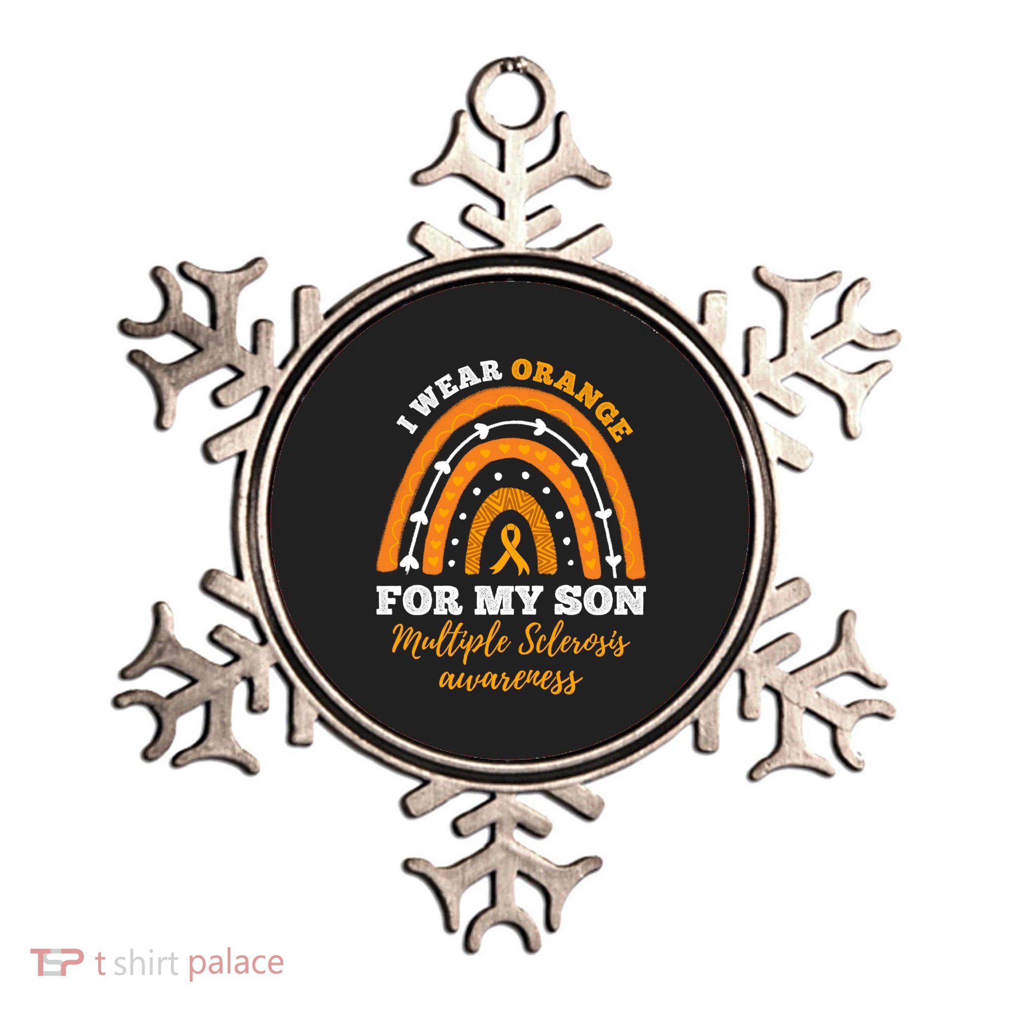 Rainbow I Wear Orange For My Son Multiple Sclerosis Great Gift Ornament
