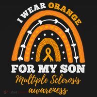 Rainbow I Wear Orange For My Son Multiple Sclerosis Great Gift Ornament thumb 1