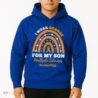 Rainbow I Wear Orange For My Son Multiple Sclerosis Great Gift Hoodie thumb 2