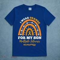 Rainbow I Wear Orange For My Son Multiple Sclerosis Great Gift T-Shirt thumb 5