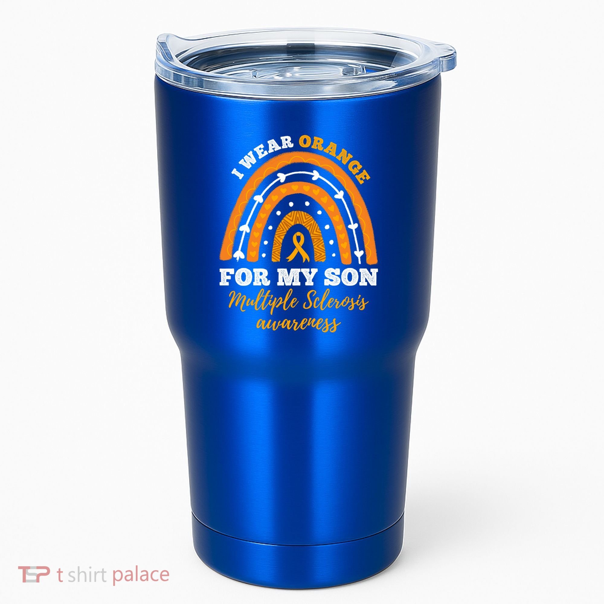 Rainbow I Wear Orange For My Son Multiple Sclerosis Great Gift Tumbler