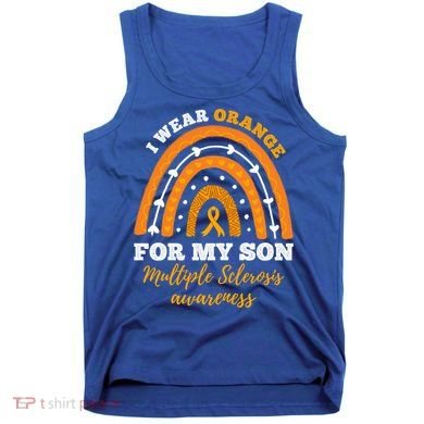 Rainbow I Wear Orange For My Son Multiple Sclerosis Great Gift Tank Top