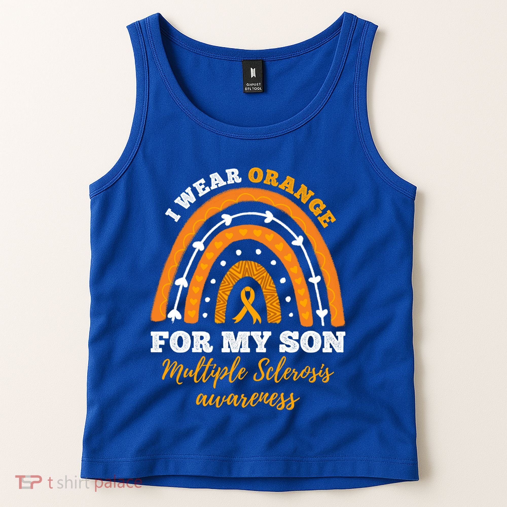 Rainbow I Wear Orange For My Son Multiple Sclerosis Great Gift Tank Top