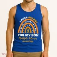 Rainbow I Wear Orange For My Son Multiple Sclerosis Great Gift Tank Top thumb 3