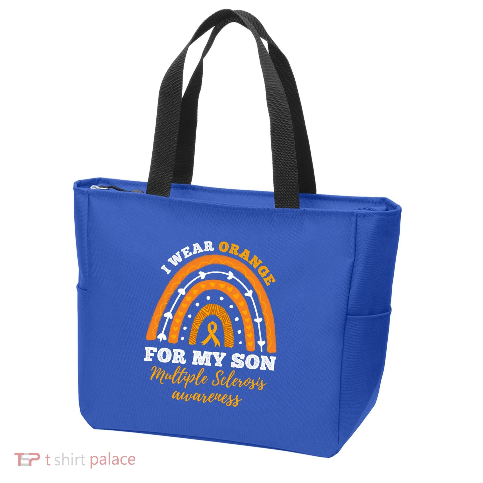 Rainbow I Wear Orange For My Son Multiple Sclerosis Great Gift Tote Bag