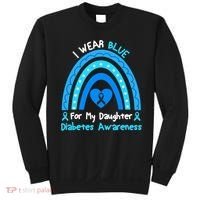 Rainbow I Wear Blue For My Daughter Diabetes Sweatshirt thumb 0