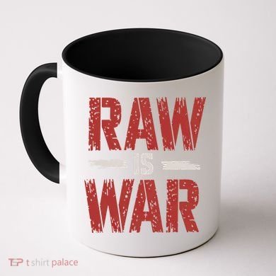 Raw Is War Funny Distressed Retro Vintage Design Gift Coffee Mug