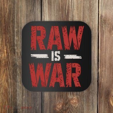 Raw Is War Funny Distressed Retro Vintage Design Gift Coaster