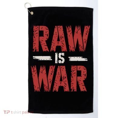 Raw Is War Funny Distressed Retro Vintage Design Gift Golf Towel