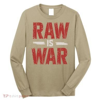 Raw Is War Funny Distressed Retro Vintage Design Gift Long Sleeve Shirt