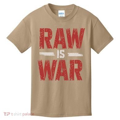 Raw Is War Funny Distressed Retro Vintage Design Gift Kids T-Shirt
