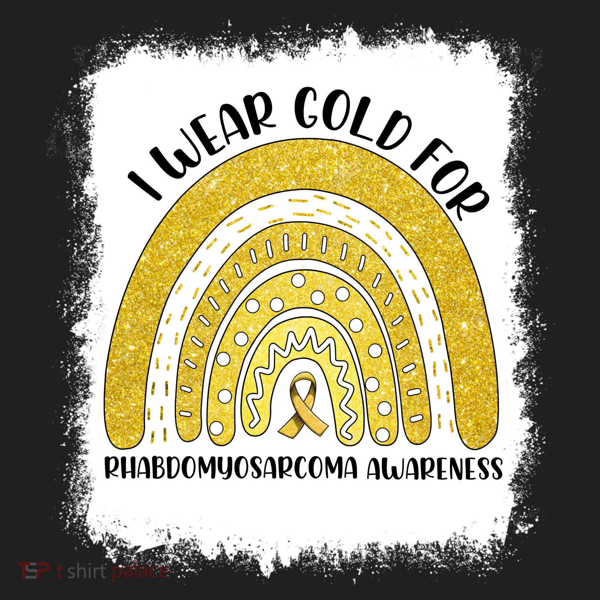 Rainbow I Wear Gold For Rhabdomyosarcoma Awareness Month Meaningful Gift Beanie