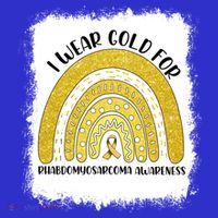 Rainbow I Wear Gold For Rhabdomyosarcoma Awareness Month Meaningful Gift Apron thumb 3