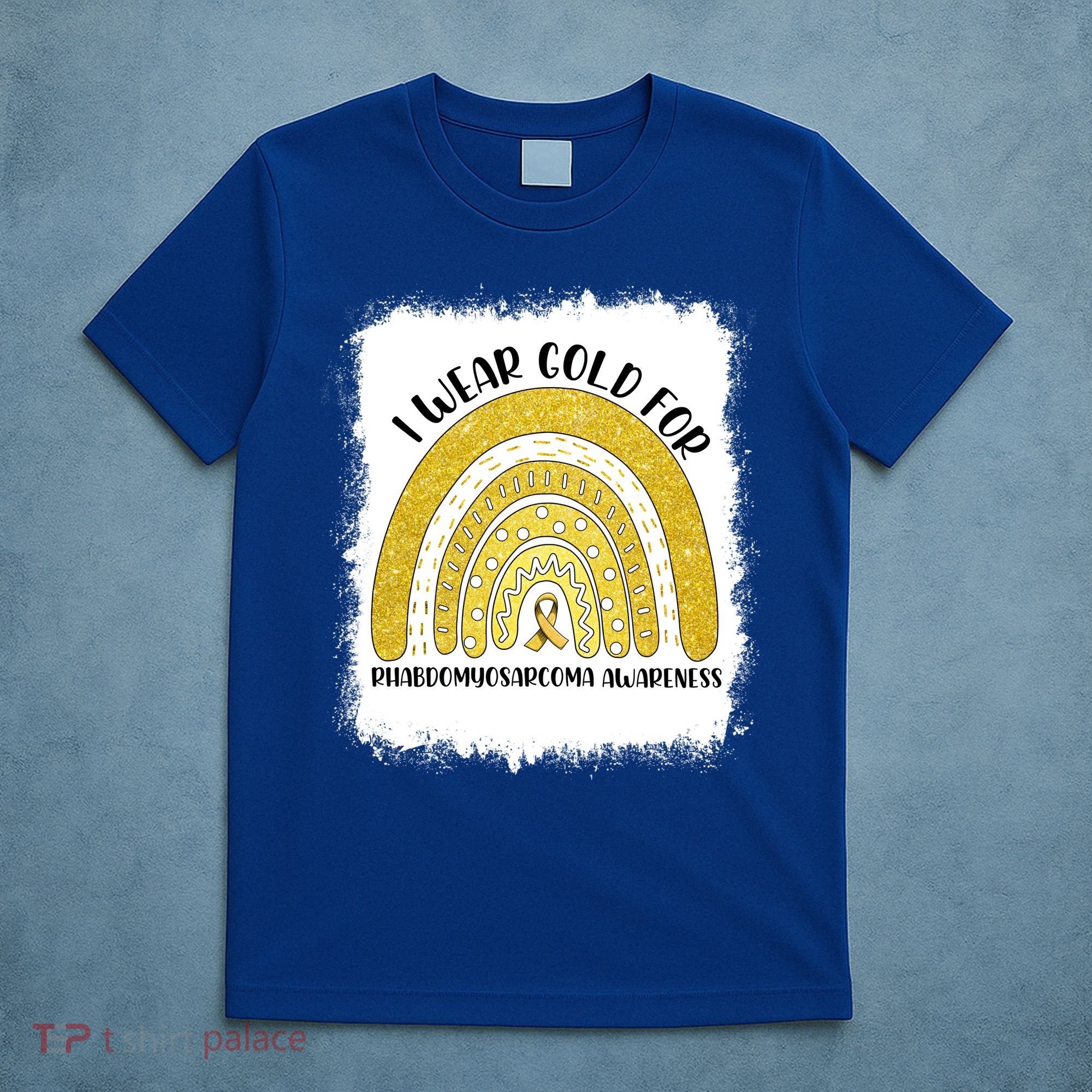 Rainbow I Wear Gold For Rhabdomyosarcoma Awareness Month Meaningful Gift T-Shirt
