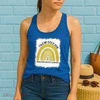 Rainbow I Wear Gold For Rhabdomyosarcoma Awareness Month Meaningful Gift Women's Tank Top thumb 2
