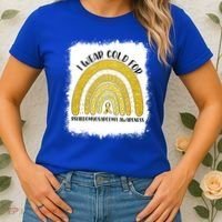 Rainbow I Wear Gold For Rhabdomyosarcoma Awareness Month Meaningful Gift Women's T-Shirt thumb 2