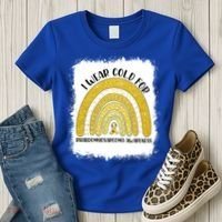 Rainbow I Wear Gold For Rhabdomyosarcoma Awareness Month Meaningful Gift Women's T-Shirt thumb 3