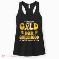 Retro I Wear Gold For Childhood Cancer Awareness Women's Tank Top thumb 0