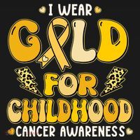 Retro I Wear Gold For Childhood Cancer Awareness Women's Tank Top thumb 5