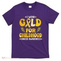 Retro I Wear Gold For Childhood Cancer Awareness T-Shirt thumb 0