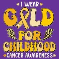 Retro I Wear Gold For Childhood Cancer Awareness T-Shirt thumb 7