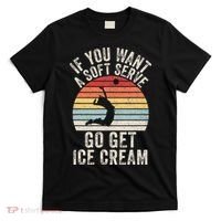 Retro If You Want A Soft Serve Go Get Ice Cream Volleyball T-Shirt thumb 0
